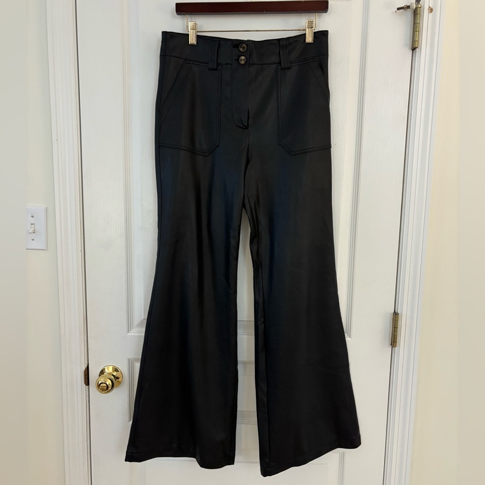 Anthropologie Maeve Black Leather Pants
